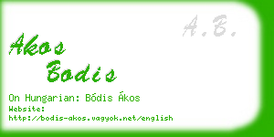akos bodis business card