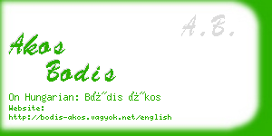 akos bodis business card